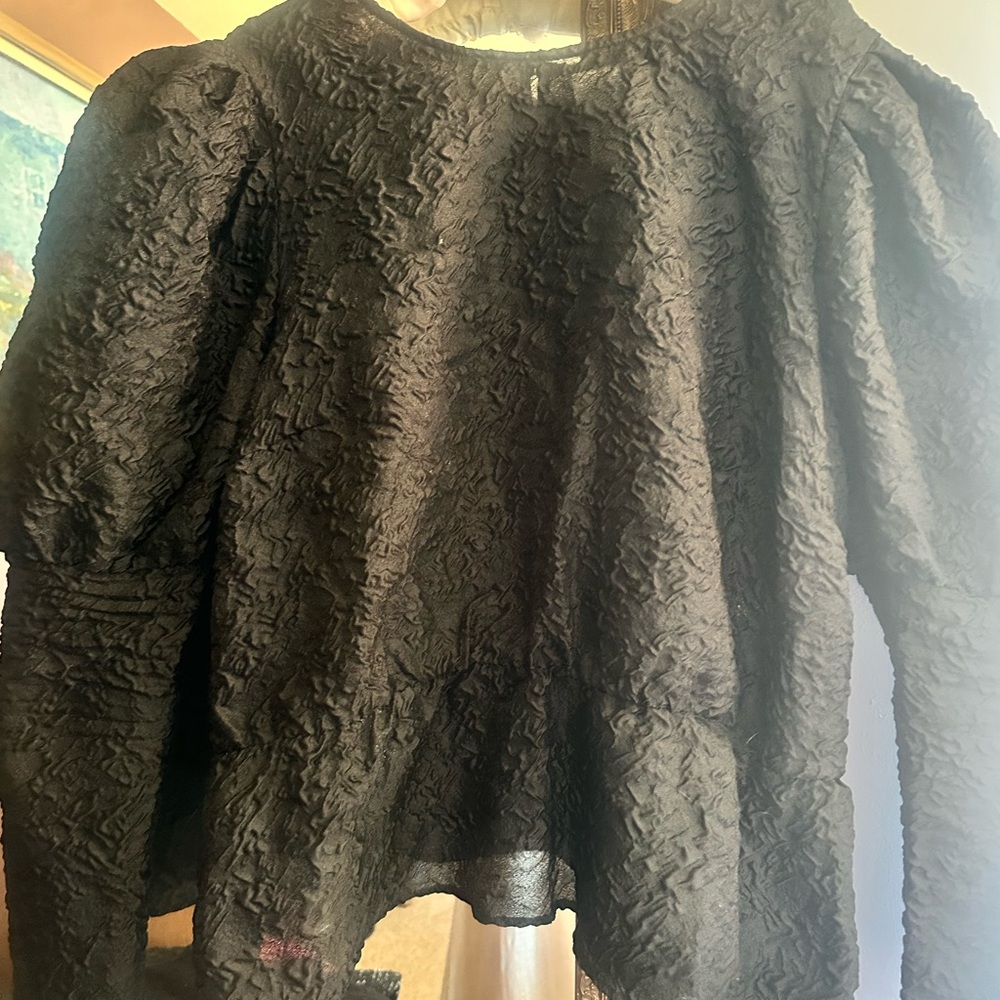 H&M Black Textured Women's blouse